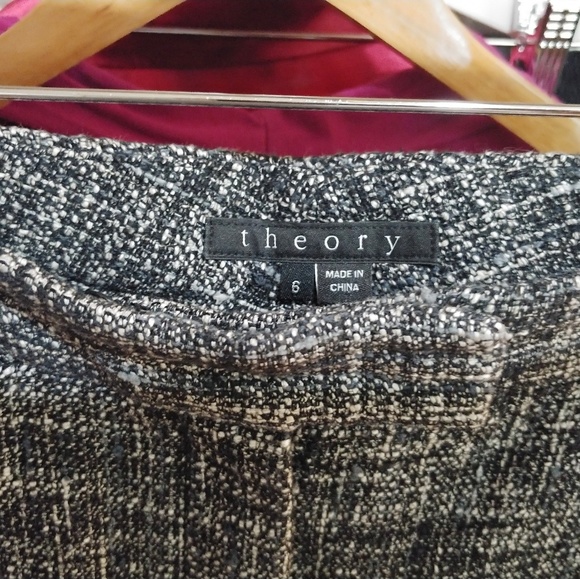 Theory Frayne Tweed Pants Size 6 - Picture 5 of 7